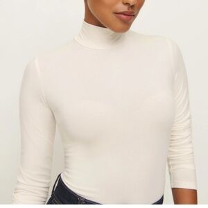 Reformation Nell Knit Top Horchata Sz Medium NWT